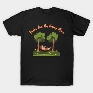 "Hammock Harmony: Books Are My Happy Place" T-Shirt